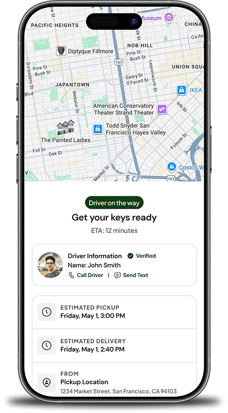 Cell phone showing the keys are ready