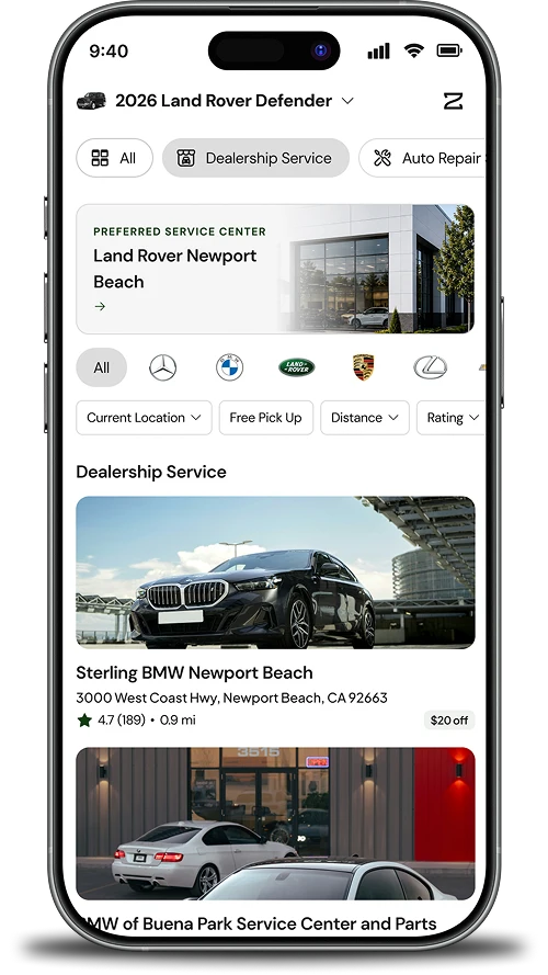 Cell Phone with a land rover